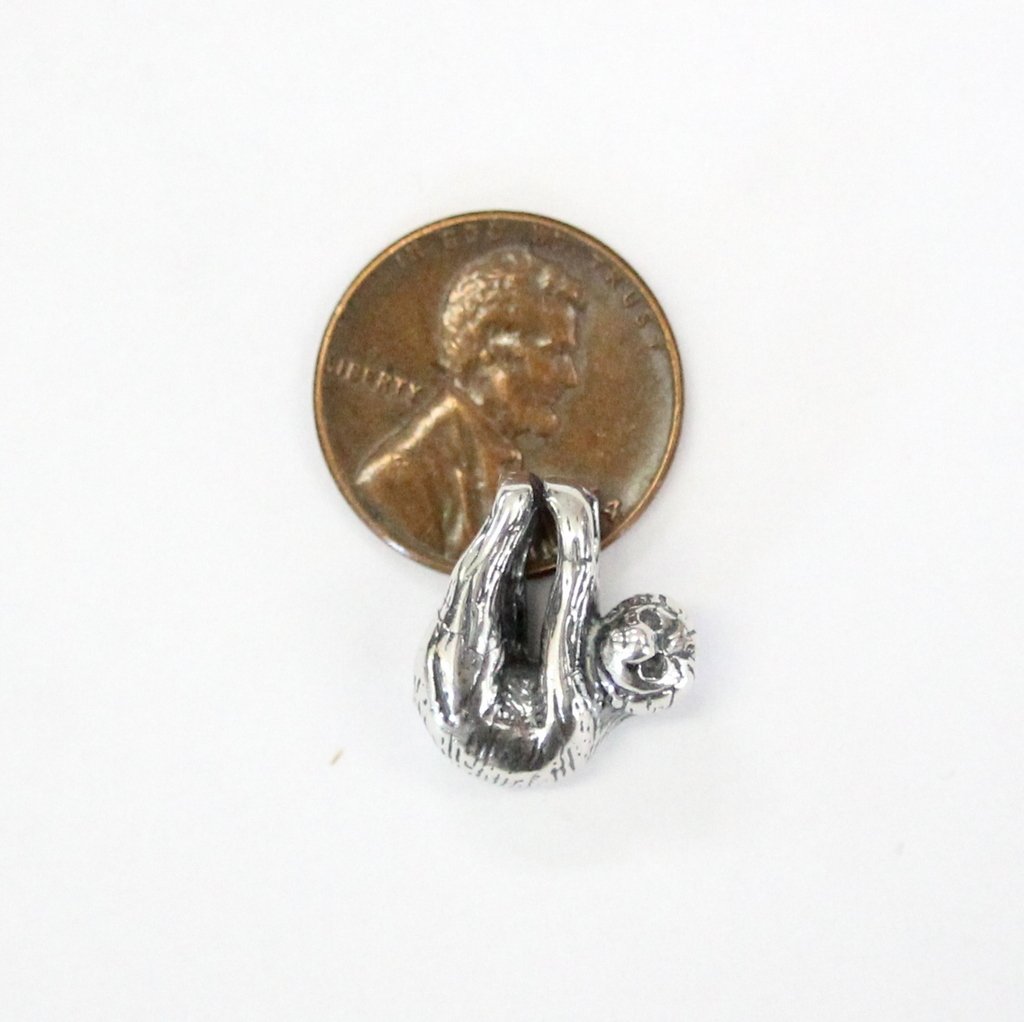 Baby Sloth Charm in Sterling SIlver