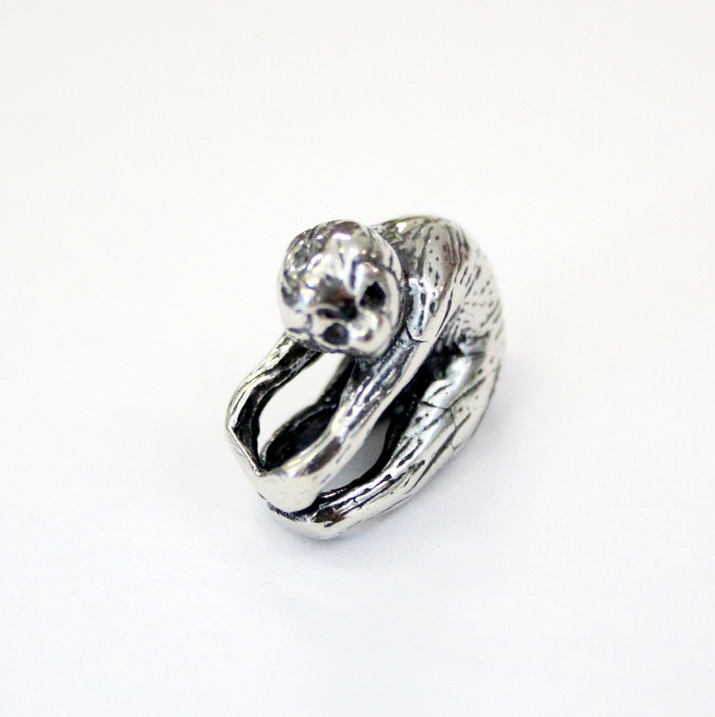 Baby Sloth Charm in Sterling SIlver