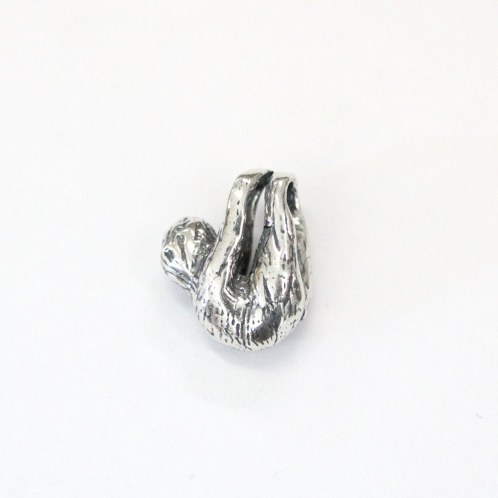 Baby Sloth Charm in Sterling SIlver