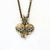 Sacred Heart Necklace in Solid Bronze