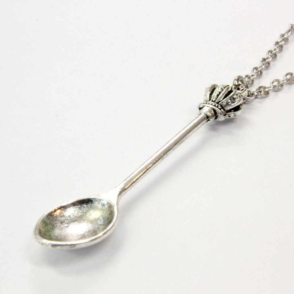 Crown Snuff Spoon Necklace
