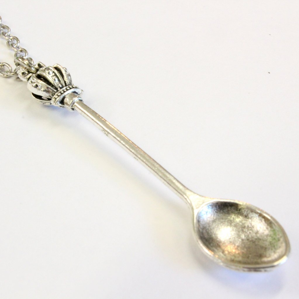 Crown Snuff Spoon Necklace