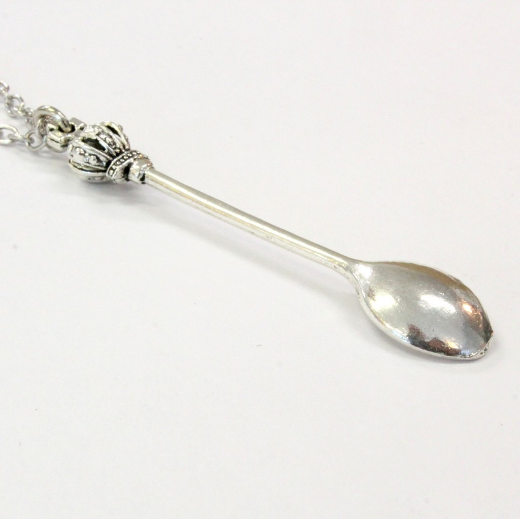 Crown Snuff Spoon Necklace