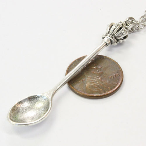Crown Snuff Spoon Necklace