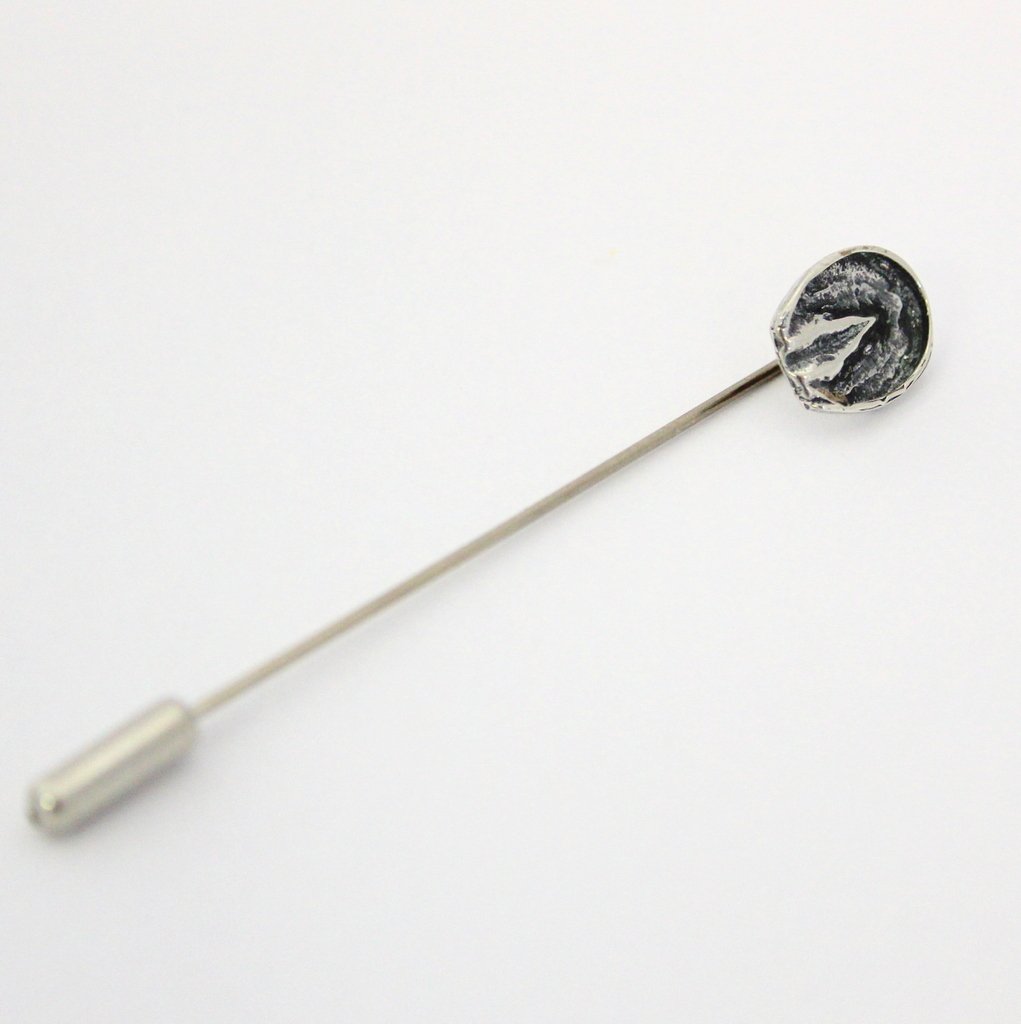Silver Horse Hoof Ascot Stickpin Sterling Stick Pin Tie Pin Equesrtrian Lapel Pin