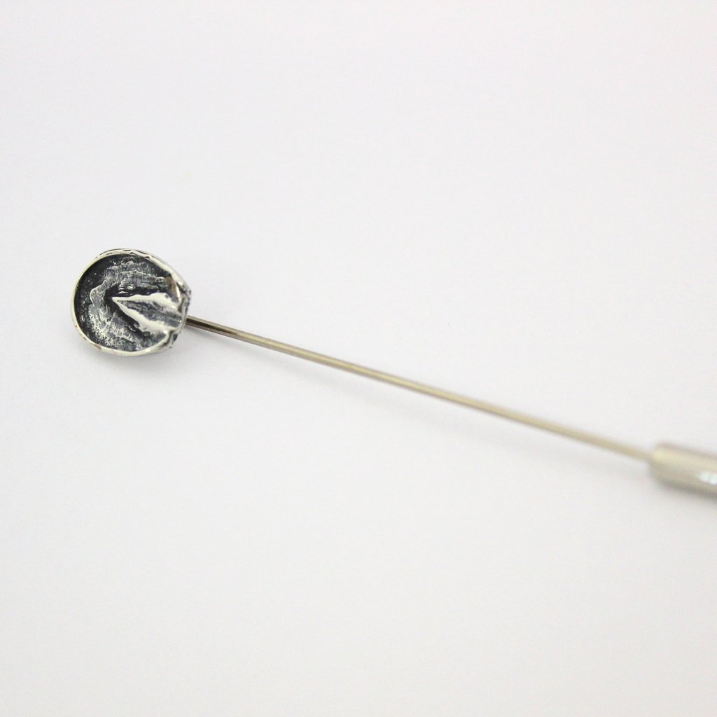 Silver Horse Hoof Ascot Stickpin Sterling Stick Pin Tie Pin Equesrtrian Lapel Pin