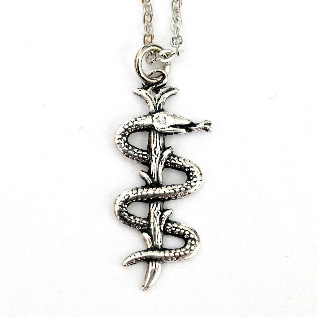 Rod Of Asclepius Pendant Necklace