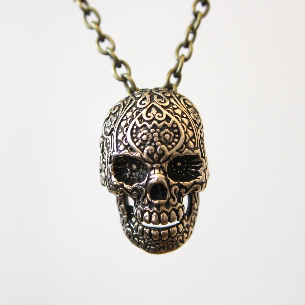Sugar Skull Pendant Necklace