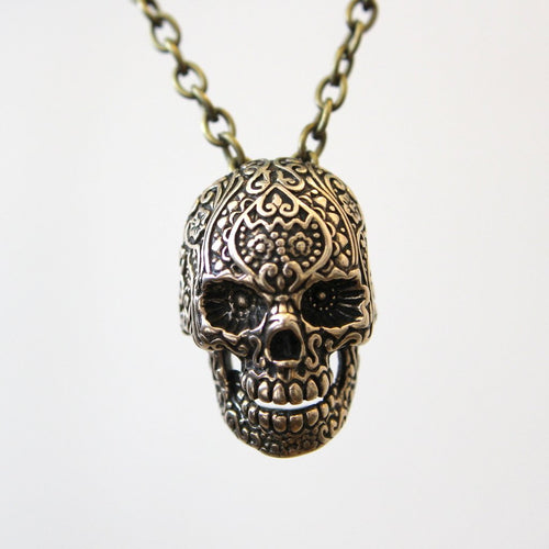 Sugar Skull Pendant Necklace