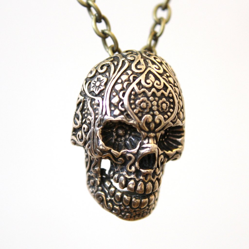 Sugar Skull Pendant Necklace