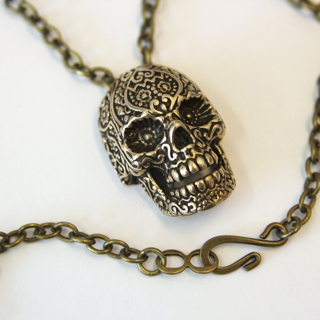 Sugar Skull Pendant Necklace