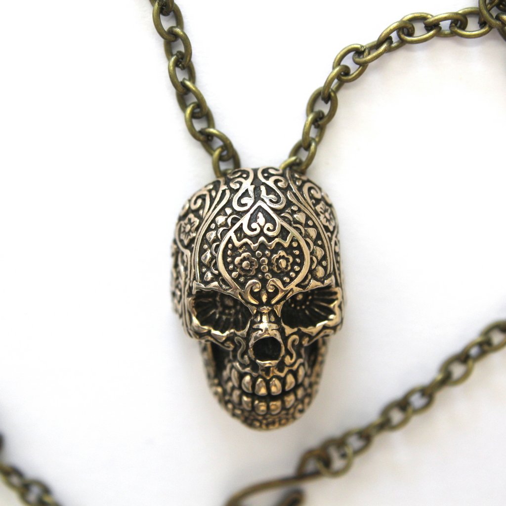 Sugar Skull Pendant Necklace