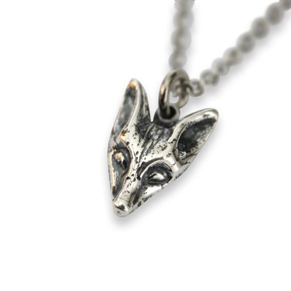 Little Fox Face Pendant Necklace