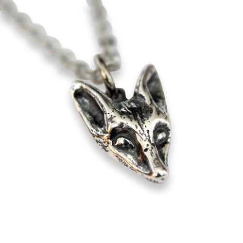 Little Fox Face Pendant Necklace