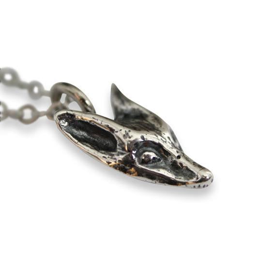 Little Fox Face Pendant Necklace