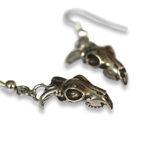 Little Ram Skull Earrings