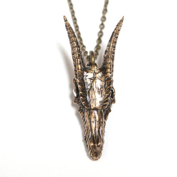 Dragon Skull Pendant Necklace