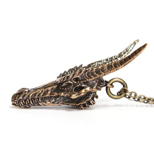 Dragon Skull Pendant Necklace