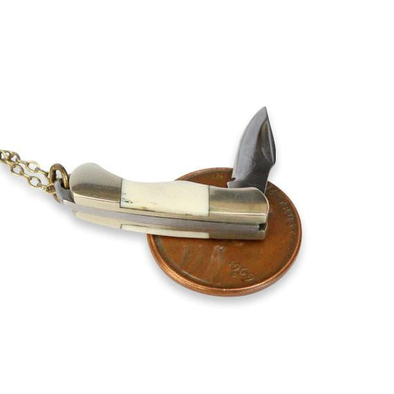 Miniature Pocket Knife Necklace