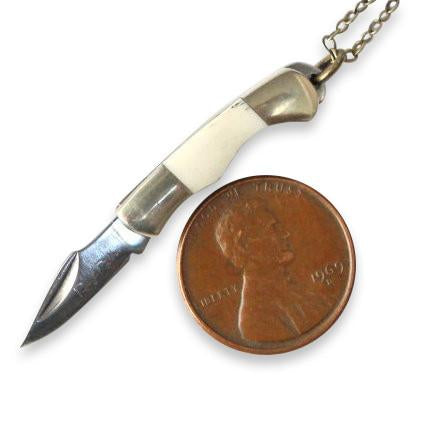 Miniature Pocket Knife Necklace