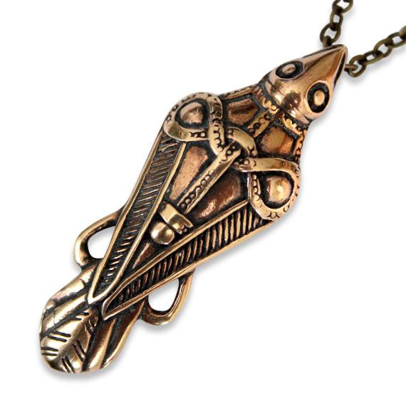 Ancient Odin's Raven Viking Necklace