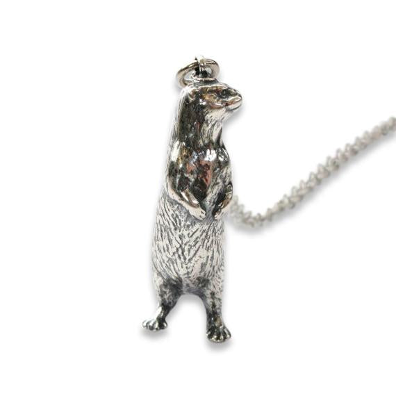 Standing Otter Pendant Necklace
