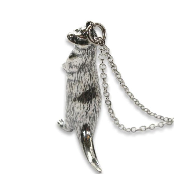 Standing Otter Pendant Necklace