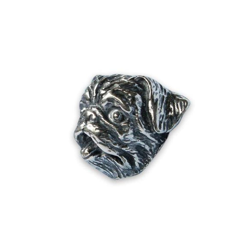 Silver Pug Dog Cufflinks