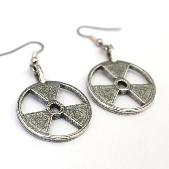 Radioactive Symbol Trefoil Earrings