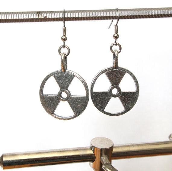 Radioactive Symbol Trefoil Earrings