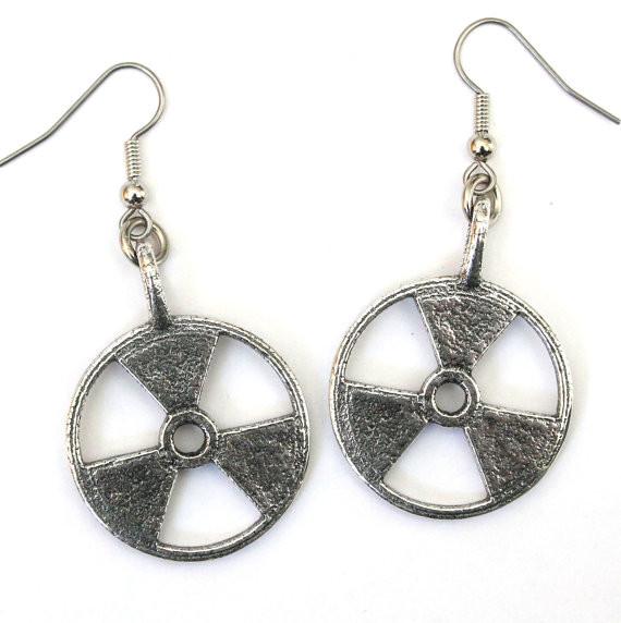 Radioactive Symbol Trefoil Earrings