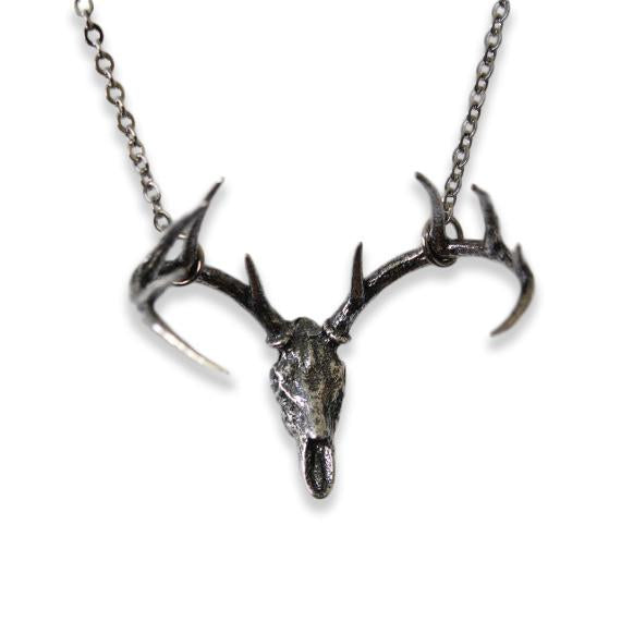 Small Trophy Deer Skull Pendant Necklace
