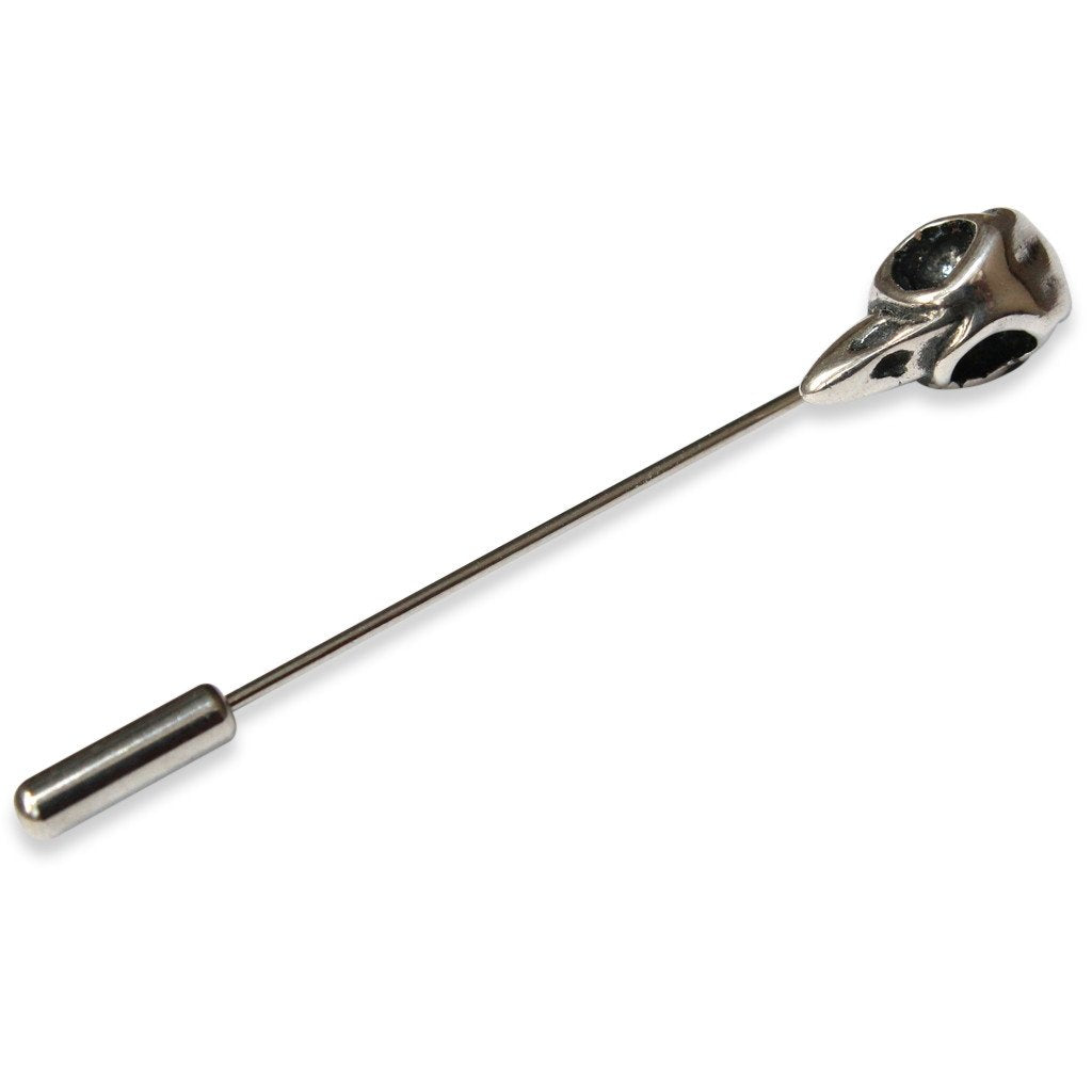Sterling Silver Tiny Baby Bird Skull Ascot Stickpin