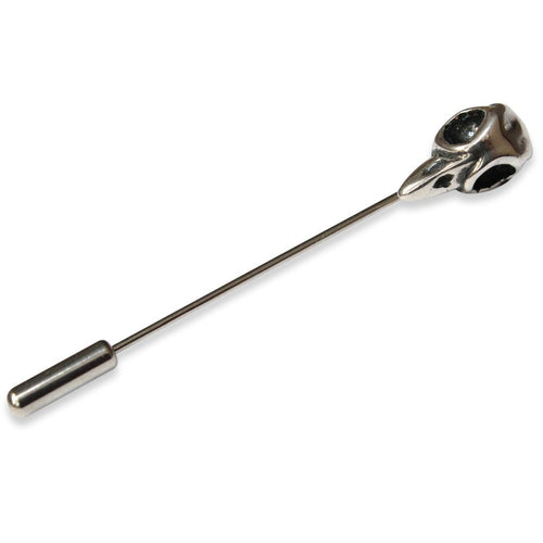 Sterling Silver Tiny Baby Bird Skull Ascot Stickpin