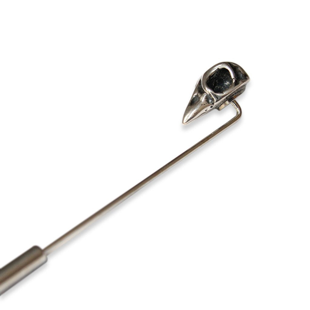 Sterling Silver Tiny Baby Bird Skull Ascot Stickpin