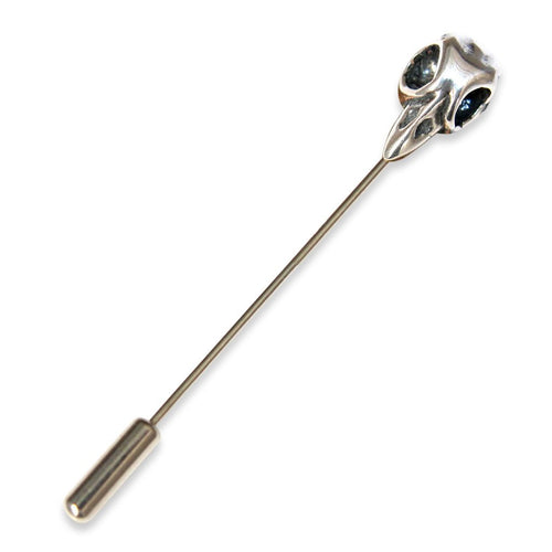 Sterling Silver Tiny Baby Bird Skull Ascot Stickpin