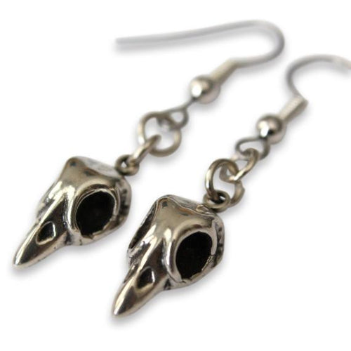Tiny Baby Bird Skull Earrings