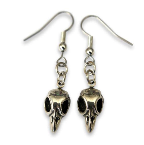 Tiny Baby Bird Skull Earrings