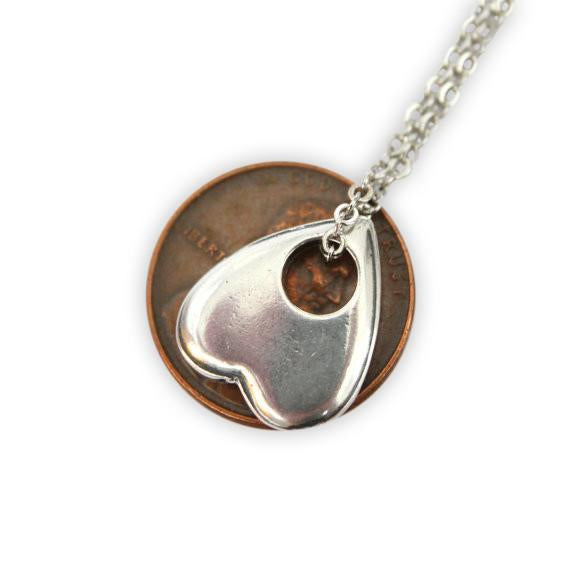 Tiny Heart Shaped Ouija Planchette Pendant Necklace