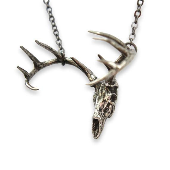 Trophy Deer Skull Pendant Necklace