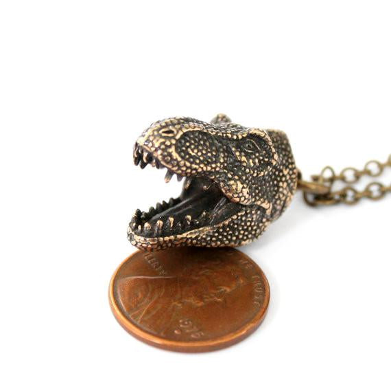 Tyrannosaurus Rex Head Pendant Necklace