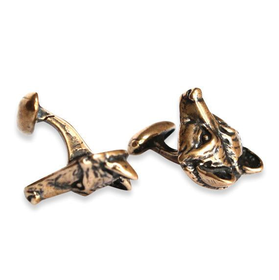 Wolf Face Cuff Links