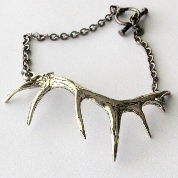 Antler Bracelet in Solid White Bronze