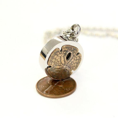 Sand Dollar Urn Necklace Cremation Urn Pendant