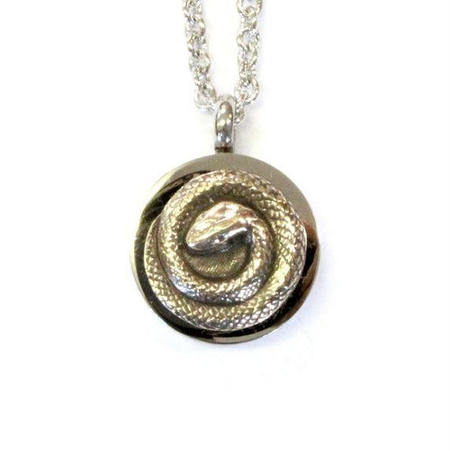 Bronze Snake Urn Necklace Cremation Urn Pendant