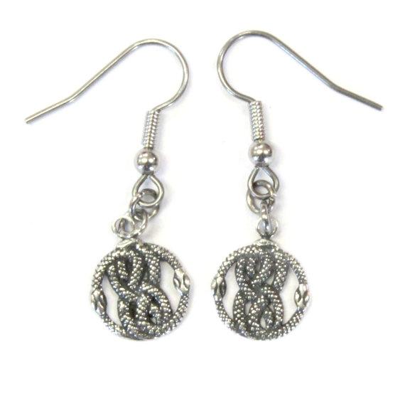 Tiny AURYN Earrings in Solid Sterling Silver Neverending Story