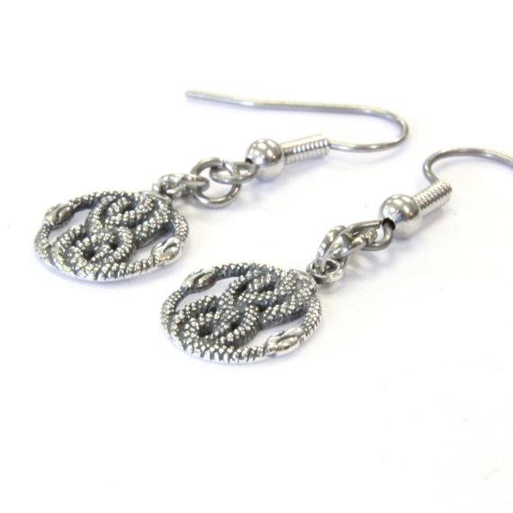 Tiny AURYN Earrings in Solid Sterling Silver Neverending Story