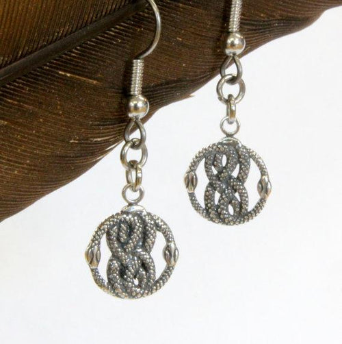 Tiny AURYN Earrings in Solid Sterling Silver Neverending Story