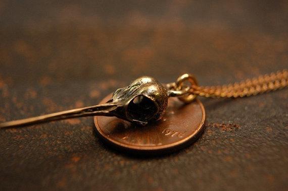 Hummingbird Skull Necklace