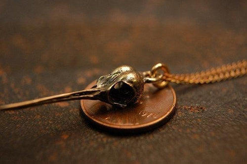 Hummingbird Skull Necklace